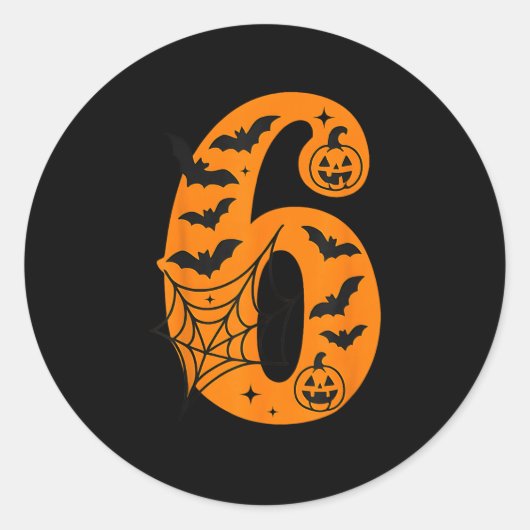 67 Halloween Matching Twin Boys Girls Brothers Sis ラウンドシール (正面)