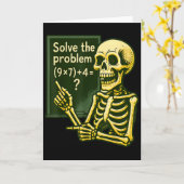 67 Halloween Math Funny Six Seven Meme Brainrot Sk カード (黄色い花)