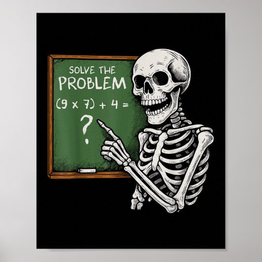 67 Halloween Math Funny Six Seven Meme Brainrot Sk ポスター (正面)