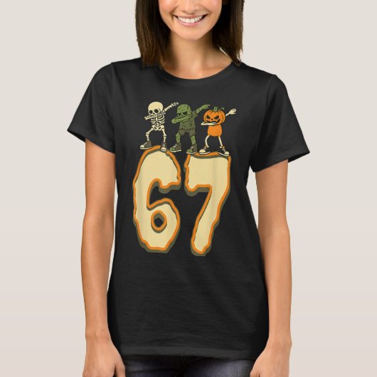 67 Halloween Meme 6 7 Numbers Six Seven Funny Kids Tシャツ (正面)