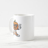 67 Halloween Pumpkin Funny Brainrot Meme Kids Six  コーヒーマグカップ (正面左)