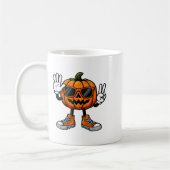 67 Halloween Pumpkin Funny Brainrot Meme Kids Six  コーヒーマグカップ (左)