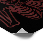 67 Halloween Skeleton Peace Sign Funny Meme Six Se ポスター (角)