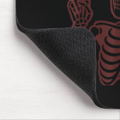 67 Halloween Skeleton Peace Sign Funny Meme Six Se マウスパッド (コーナー)