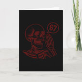 67 Halloween Skeleton Six Seven Meme Brainrot Funn カード (正面)