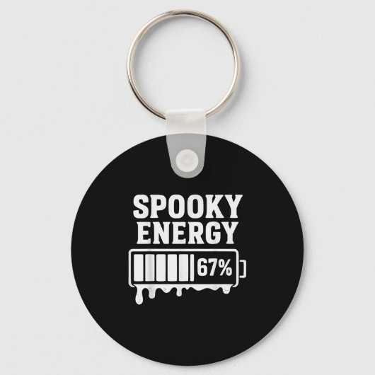 67 Halloween Spooky Energy Brainrot Meme Six Seven キーホルダー (正面)