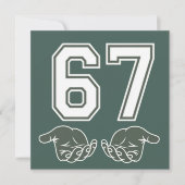 67 Hand Funny Six Seven Meme Generation Alpha  シーズンカード (正面)