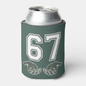 67 Hand Funny Six Seven Meme Generation Alpha  缶クーラー (缶正面)
