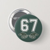 67 Hand Funny Six Seven Meme Generation Alpha  缶バッジ (正面&裏面)