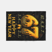 67 Happy New Year Six Seven Funny Countdown 2026 B フリースブランケット (正面(横))