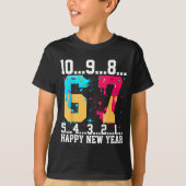 67 Happy New Year Six Seven Funny Countdown 2026  Tシャツ (正面)