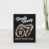 67 Happy New Year's Eve Six Seven Funny 2026 Brain カード (正面)