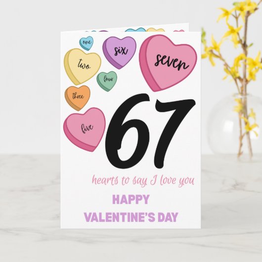 67 Hearts Valentine's Day Card カード (黄色い花)
