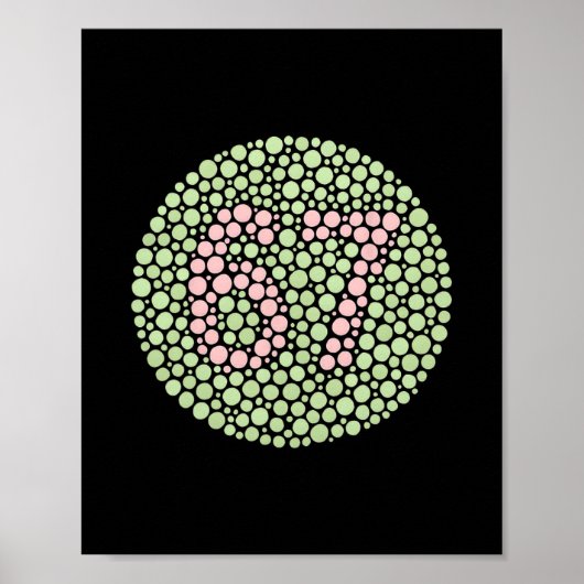 67 Hidden Meme Trending Gen Z Alpha Six Seven 6 7  ポスター (正面)