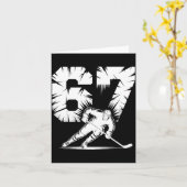 67 Hockey Cool Six Seven Gen Alpha Slang Winter St カード (黄色い花)