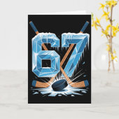 67 Hockey Meme Six Seven 6 7 Hockey Meme 67  カード (黄色い花)