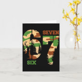 67 Hunting Camo Six Seven 6 7 Meme Camouflage 67 M カード (黄色い花)