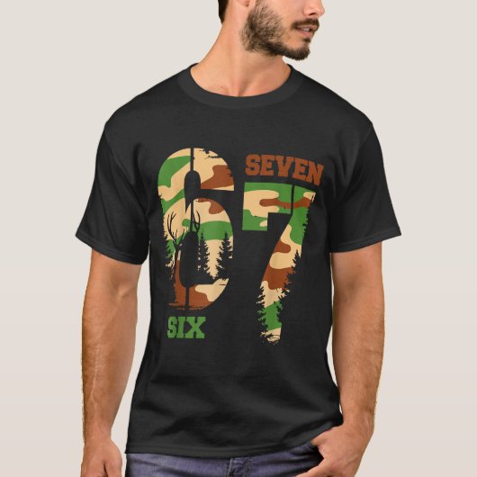 67 Hunting Camo Six Seven 6 7 Meme Camouflage 67 M Tシャツ (正面)