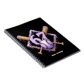 67 Ice Cream Drip Baseball Meme Funny Retro Sport  ノートブック (右側)