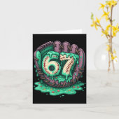 67 Ice Cream Drip Funny Six Seven Baseball  カード (黄色い花)