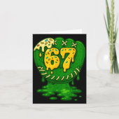 67 Ice Cream Drip Funny Six Seven Baseball  カード (正面)