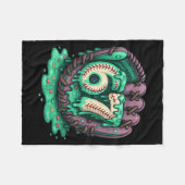 67 Ice Cream Drip Funny Six Seven Baseball  フリースブランケット (正面(横))