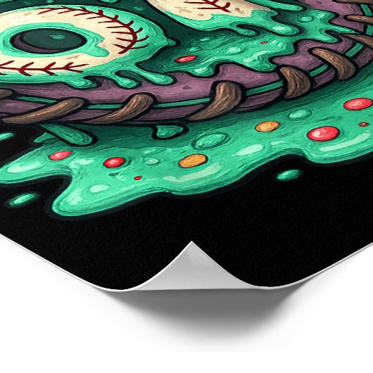 67 Ice Cream Drip Funny Six Seven Baseball ポスター (角)