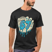 67 Ice Cream Drip Funny Six Seven Baseball  Tシャツ (正面)