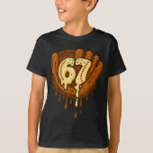 67 Ice Cream Drip Funny Six Seven Baseball  Tシャツ (正面)