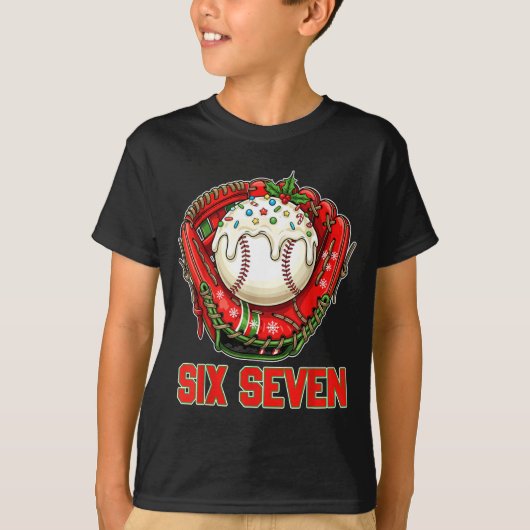 67 Ice Cream Drip Funny Six Seven Gen Alpha Christ Tシャツ (正面)