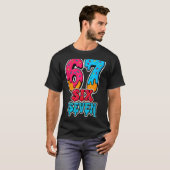 67 Ice Cream Drip Funny Six Seven Gen Alpha Meme S Tシャツ (正面フル)