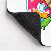 67 Ice Cream Drip Hockey Christmas Light  マウスパッド (コーナー)