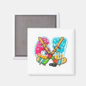 67 Ice Cream Drip Hockey Christmas Light マグネット (正面/裏面)