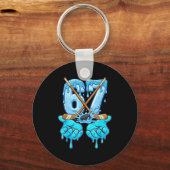 67 Ice Cream Drip Hockey Gen Alpha Slang Six Seven キーホルダー (正面)