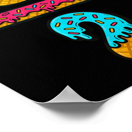 67 Ice Cream Drip Meme Division Math Teacher Gen A ポスター (角)