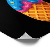 67 Ice Cream Drip Meme Funny Six Seven Gen-alpha C ポスター (角)