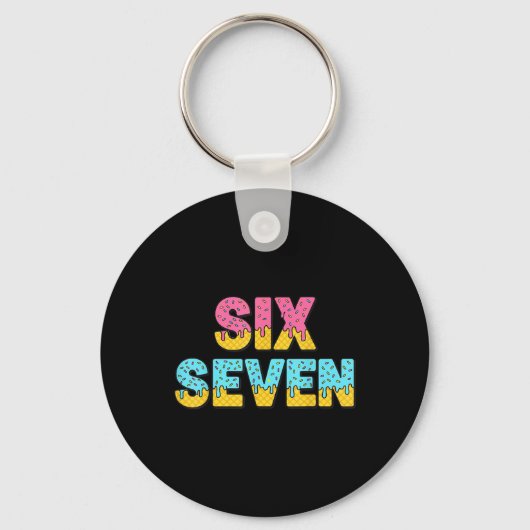 67 Ice Cream Drip Meme Funny Six Seven Gen Alpha S キーホルダー (正面)