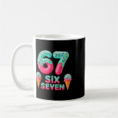 67 Ice Cream Drip Meme Funny Six Seven Gen Alpha S コーヒーマグカップ (左)