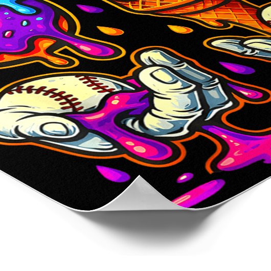 67 Ice Cream Drip Meme Funny Six Seven Gen Alpha S ポスター (角)