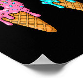 67 Ice Cream Drip Meme Funny Six Seven Gen Alpha S ポスター (角)