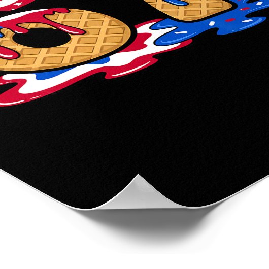 67 Ice Cream Drip Meme Funny Six Seven Gen Alpha S ポスター (角)