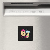 67 Ice Cream Drip Meme Funny Six Seven Gen Alpha S マグネット (インサイチュ (食洗機))