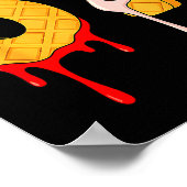 67 Ice Cream Drip Meme Funny Six Seven Valentine D ポスター (角)