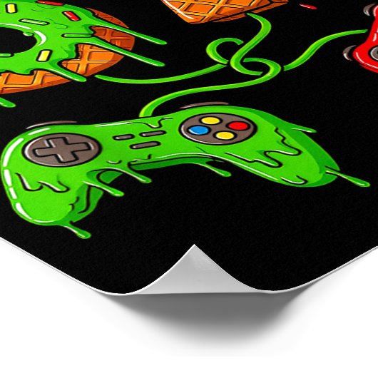 67 Ice Cream Drip Meme Gamer Six Seven Christmas B ポスター (角)