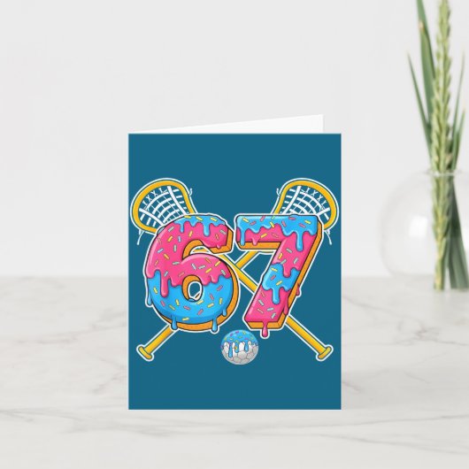 67 Ice Cream Drip Meme Gen Alpha Slang Lacrosse Sr カード (正面)