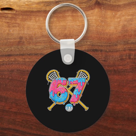 67 Ice Cream Drip Meme Gen Alpha Slang Lacrosse Sr キーホルダー (正面)