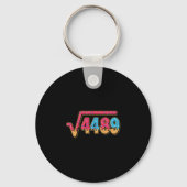 67 Ice Cream Drip Meme Math Teacher School Square  キーホルダー (正面)