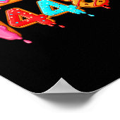 67 Ice Cream Drip Meme Math Teacher School Square  ポスター (角)