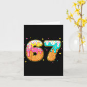 67 Ice Cream Drip Meme Six Seven Gen Alpha Slang カード (黄色い花)