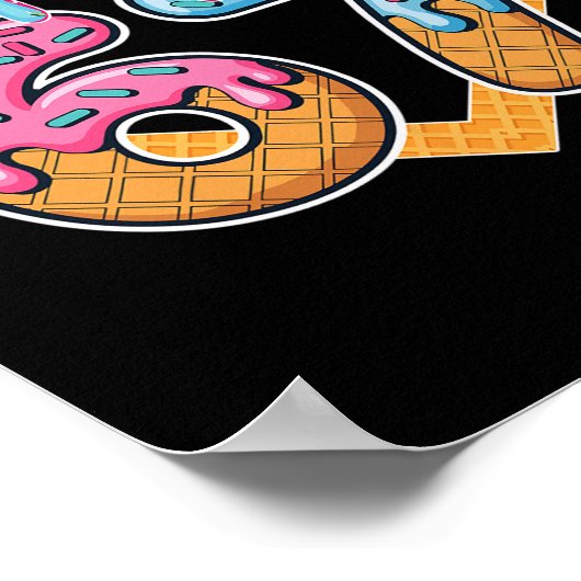 67 Ice Cream Drip Meme Six Seven Gen Alpha Slang ポスター (角)